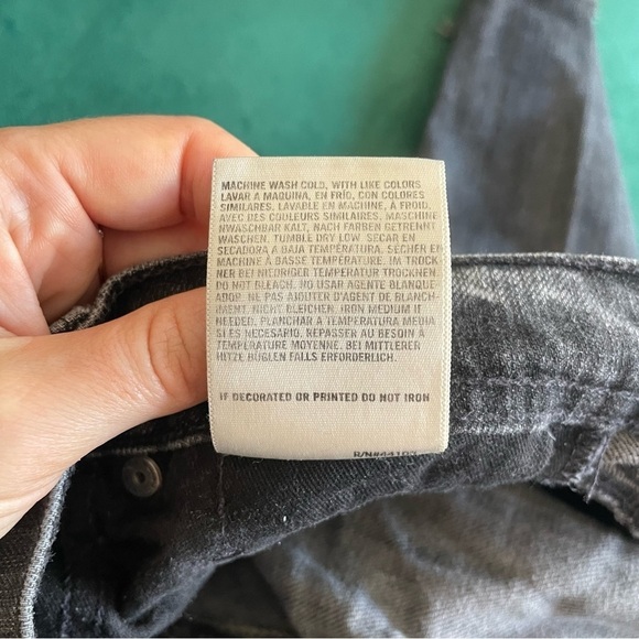 Citizens Of Humanity Ava 142 Stretch Gray Raw Hem Low Waist Straight Leg Jean 27 - Picture 9 of 10